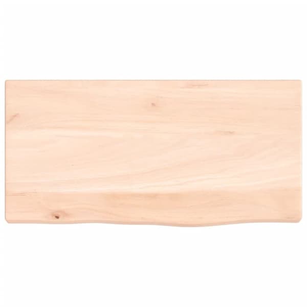vidaXL Hyllplan 40x20x2 cm obehandlad massiv ek