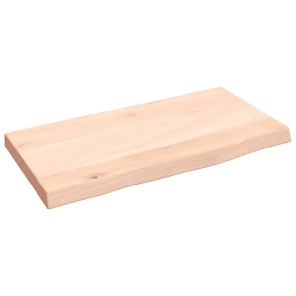 vidaXL Hyllplan 40x20x2 cm obehandlad massiv ek