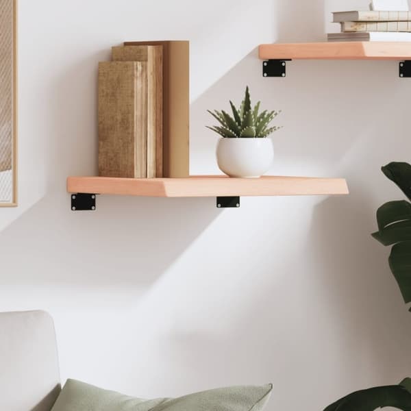 vidaXL Hyllplan 40x40x(2-4) cm obehandlad massiv ek
