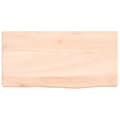 Miniatyrbilde 2 av 4: vidaXL Vegghylle 40x20x4 cm ubehandlet heltre eik