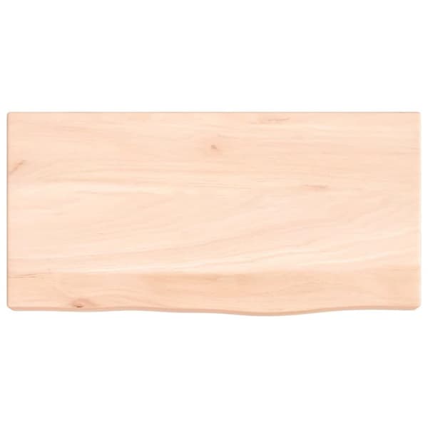vidaXL Vegghylle 40x20x4 cm ubehandlet heltre eik