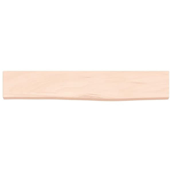 vidaXL Hyllplan 60x10x2 cm obehandlad massiv ek