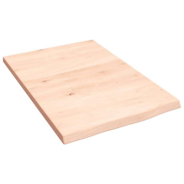 vidaXL Hyllplan 40x60x2 cm obehandlad massiv ek