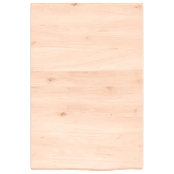 vidaXL Hyllplan 40x60x2 cm obehandlad massiv ek