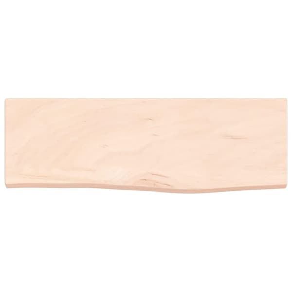 vidaXL Hyllplan 60x20x2 cm obehandlad massiv ek