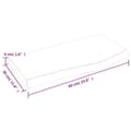 Miniatyrbilde 10 av 11: vidaXL Vegghylle 60x30x(2-4) cm ubehandlet heltre eik