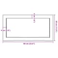 Miniatyrbilde 11 av 11: vidaXL Vegghylle 60x30x(2-4) cm ubehandlet heltre eik