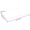 Miniatyrbilde 8 av 8: vidaXL Hyllplan 60x40x2 cm obehandlad massiv e6
