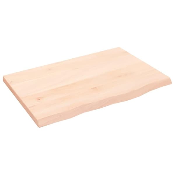 vidaXL Hyllplan 60x40x2 cm obehandlad massiv e6