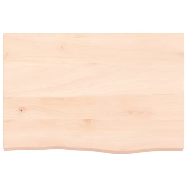 vidaXL Vegghylle 60x40x(2-4) cm ubehandlet heltre eik