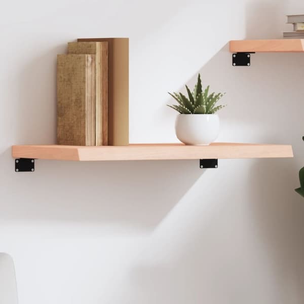 vidaXL Vegghylle 60x40x(2-4) cm ubehandlet heltre eik