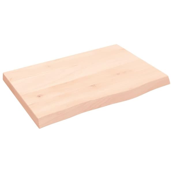vidaXL Vegghylle 60x40x(2-4) cm ubehandlet heltre eik