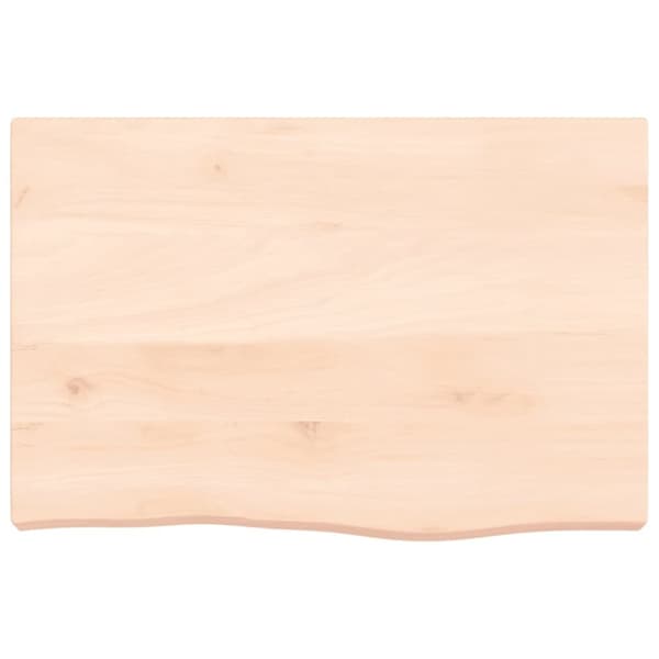 vidaXL Hyllplan 60x40x(2-6) cm obehandlad massiv ek