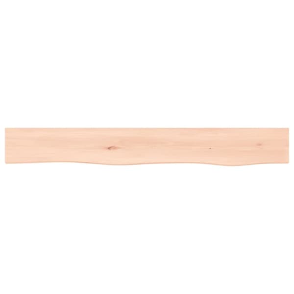 vidaXL Hyllplan 80x10x6 cm obehandlad massiv ek