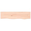 Miniatyrbilde 5 av 8: vidaXL Vegghylle 80x20x4 cm ubehandlet heltre eik