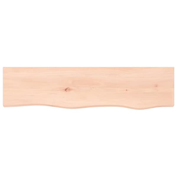 vidaXL Hyllplan 80x20x6 cm obehandlad massiv ek
