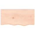 Miniatyrbilde 2 av 4: vidaXL Hyllplan 80x40x2 cm obehandlad massiv ek