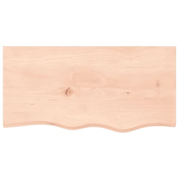 vidaXL Hyllplan 80x40x2 cm obehandlad massiv ek