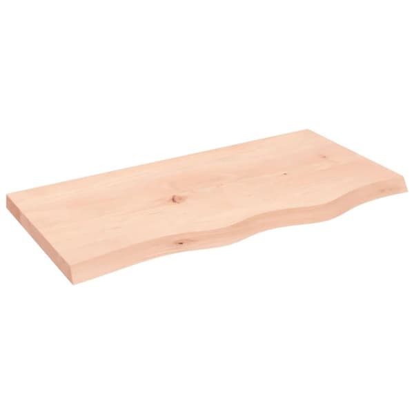 vidaXL Hyllplan 80x40x(2-4) cm obehandlad massiv ek