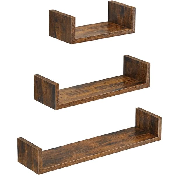 SongMics Sarja 3 kelluvalla hyllyllä 30/45/60 cm seinälle asennetut hyllyt 10 kg