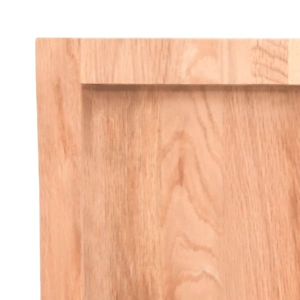 vidaXL væghylde 60x30x(2-6) cm behandlet massivt egetræ lysebrun