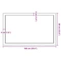 Miniatyrbillede 11 af 11: vidaXL væghylde 100x60x(2-6) cm behandlet massivt egetræ lysebrun
