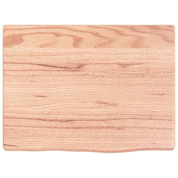 vidaXL Vegghylle lysebrun 40x30x2 cm behandlet heltre eik