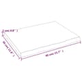 Miniatyrbilde 8 av 8: vidaXL Vegghylle lysebrun 40x30x2 cm behandlet heltre eik