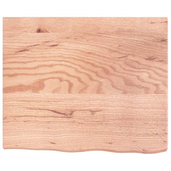 vidaXL væghylde 60x50x(2-4) cm behandlet massivt egetræ lysebrun