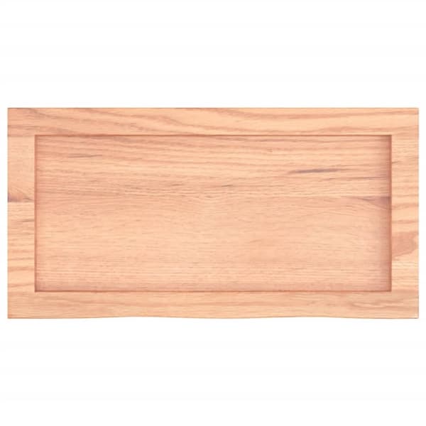 vidaXL Vägghylla ljusbrun 60x30x(2-4) cm behandlad massiv ek