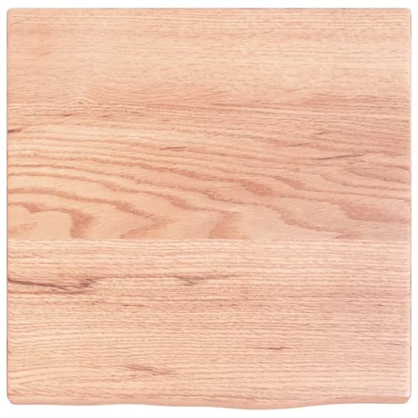 vidaXL væghylde 40x40x2 cm behandlet massivt egetræ lysebrun