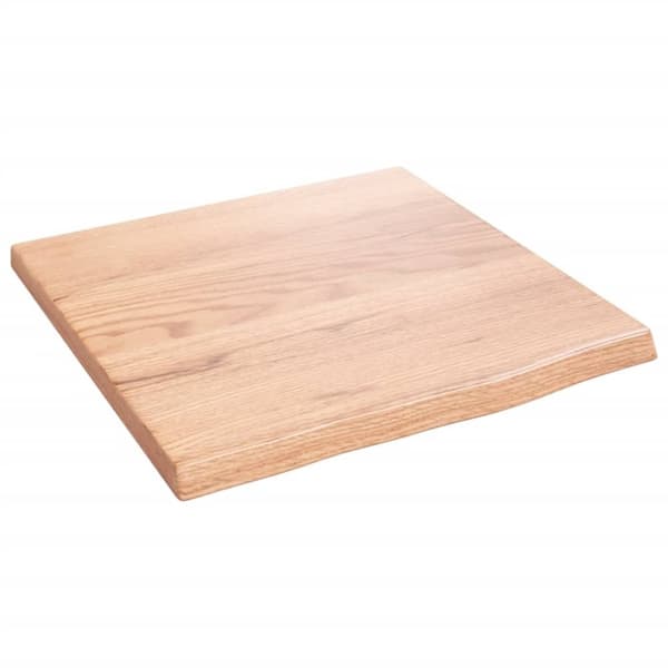 vidaXL væghylde 40x40x2 cm behandlet massivt egetræ lysebrun