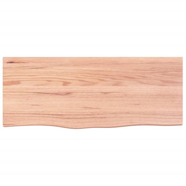 vidaXL Bordsskiva ljusbrun 100x40x2 cm behandlad massiv ek