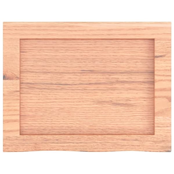 vidaXL væghylde 40x30x(2-6) cm behandlet massivt egetræ lysebrun
