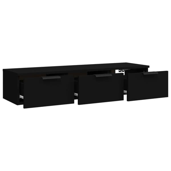 vidaXL vægskab 102x30x20 cm konstrueret træ sort