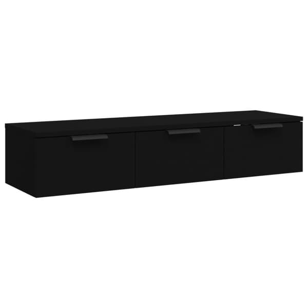 vidaXL vægskab 102x30x20 cm konstrueret træ sort