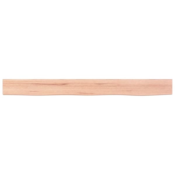 vidaXL væghylde 100x10x4 cm behandlet massivt egetræ lysebrun