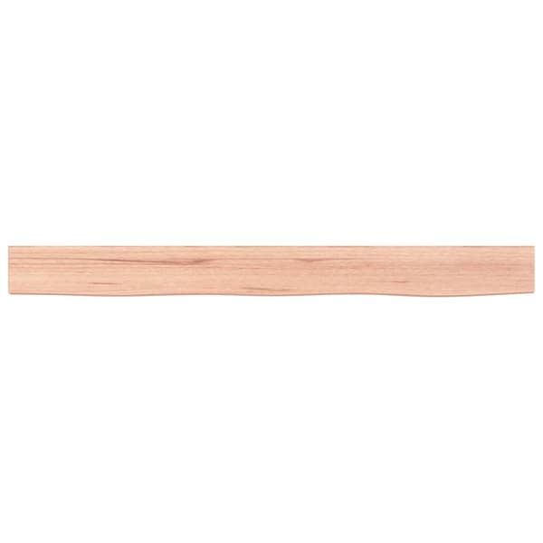 vidaXL væghylde 100x10x4 cm behandlet massivt egetræ lysebrun