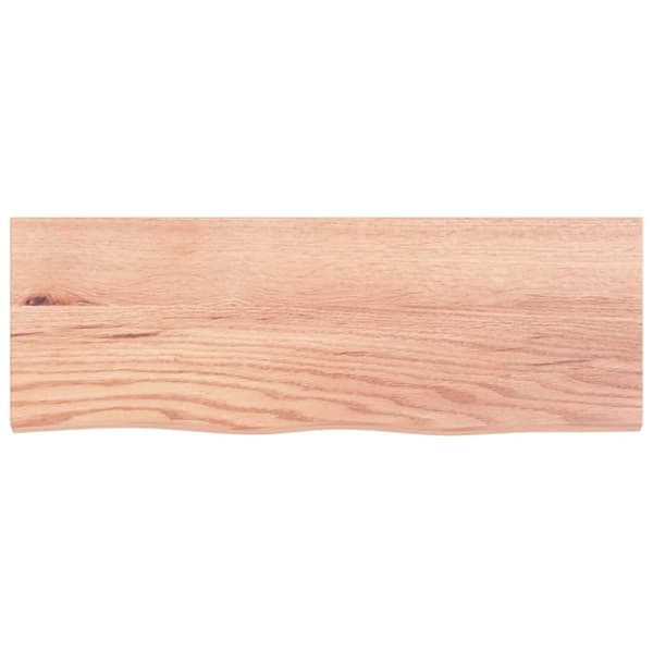 vidaXL Vägghylla ljusbrun 80x30x(2-4) cm behandlad massiv ek