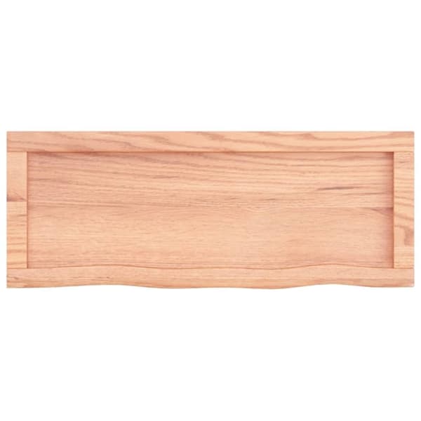 vidaXL Vägghylla ljusbrun 80x30x(2-4) cm behandlad massiv ek