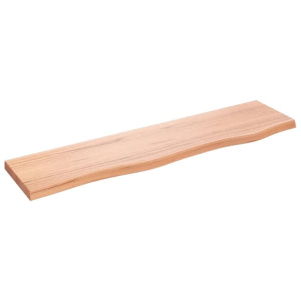 vidaXL Seinähylly vaaleanruskea 80x20x2 cm käsitelty täystammi
