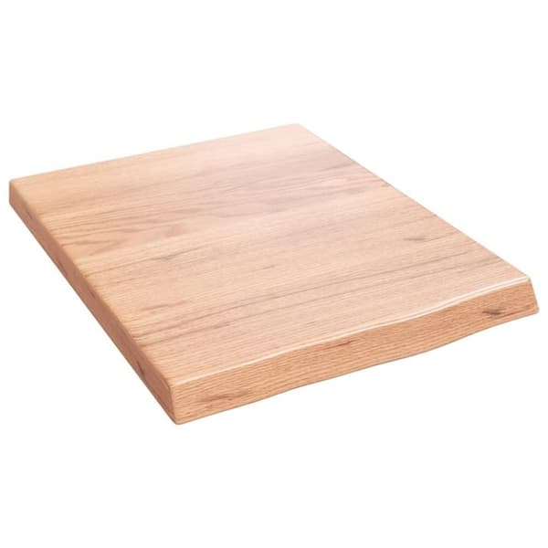 vidaXL Vägghylla ljusbrun 40x50x(2-4) cm behandlad massiv ek