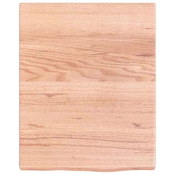 vidaXL Vägghylla ljusbrun 40x50x(2-4) cm behandlad massiv ek