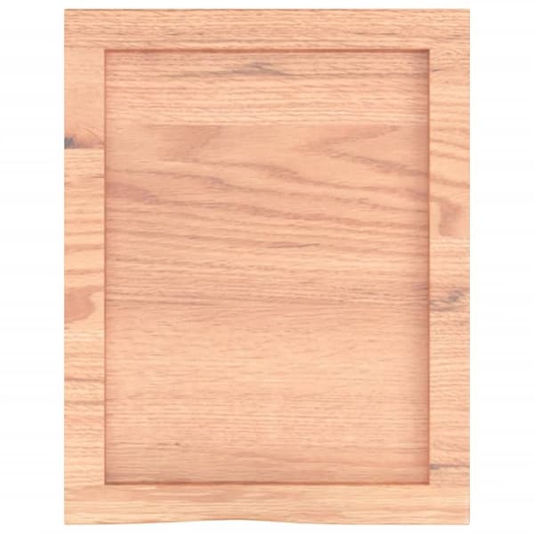 vidaXL Vägghylla ljusbrun 40x50x(2-4) cm behandlad massiv ek