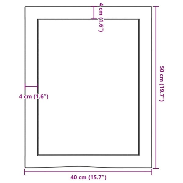 vidaXL Vägghylla ljusbrun 40x50x(2-4) cm behandlad massiv ek
