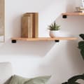 Miniatyrbilde 3 av 7: vidaXL Vegghylle lysebrun 60x30x2 cm behandlet heltre eik