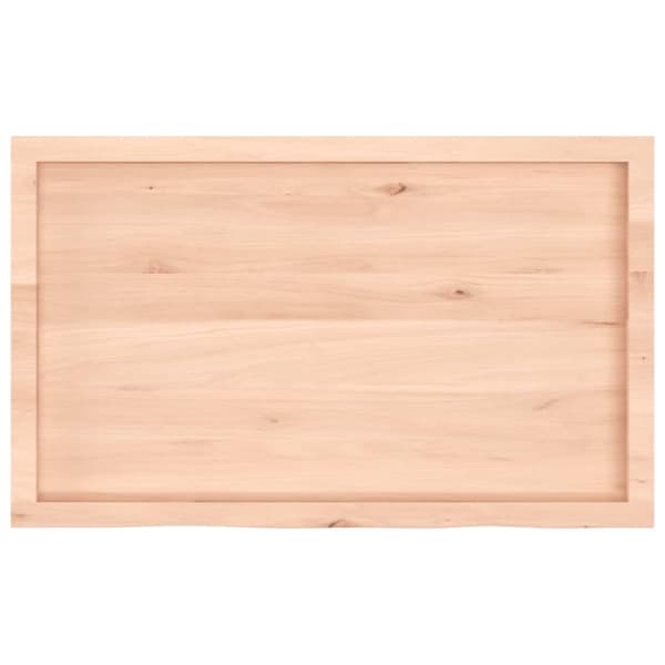vidaXL væghylde 100x60x(2-4) cm ubehandlet massivt egetræ
