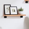 Miniatyrbilde 7 av 7: vidaXL Vegghylle lysebrun 40x10x2 cm behandlet heltre eik