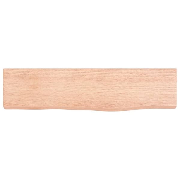 vidaXL Vegghylle lysebrun 40x10x2 cm behandlet heltre eik