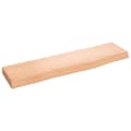 Miniatyrbilde 1 av 7: vidaXL Vegghylle lysebrun 40x10x2 cm behandlet heltre eik